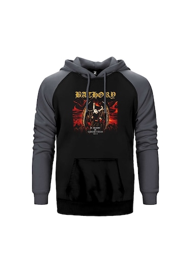 Bathory In Memory Of Quorthon Gri Reglan Kol Kapşonlu Sweatshirt Gri (556065710) Gri