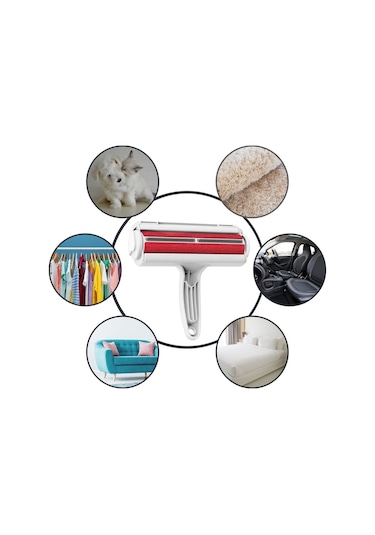 Hazneli Kedi Köpek Tüy Toplama Aleti