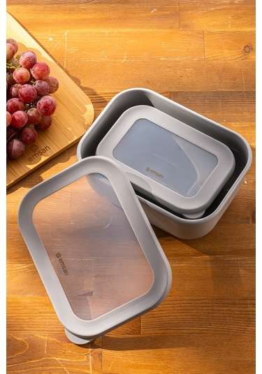 Emsan Lora 2'li Saklama Kabı Gri Gri