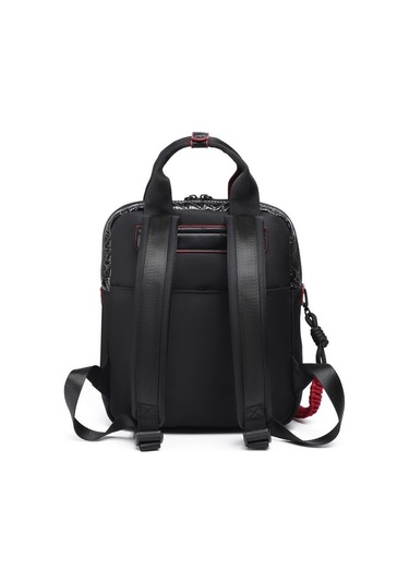 Parlak Kumaş Küçük Boy Askılı Kadın Sırt Çantası 3250 Siyah