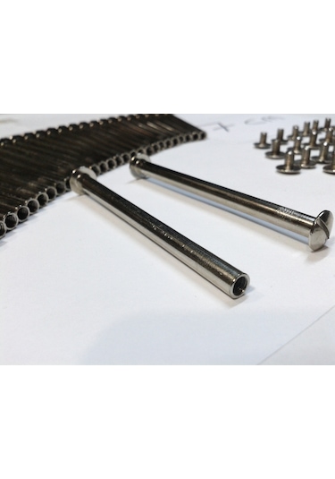 7 CM Dosya Klasör Menü Kartela Vidası Nikel Inox Renk 100 Adet