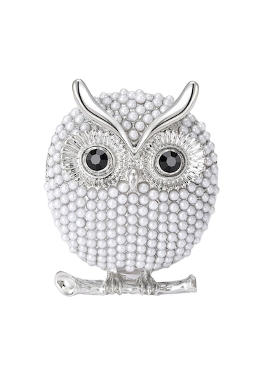 Suntek Kuşlar Broş Pin Moda Alaşım Inci Baykuş Doğum Günü