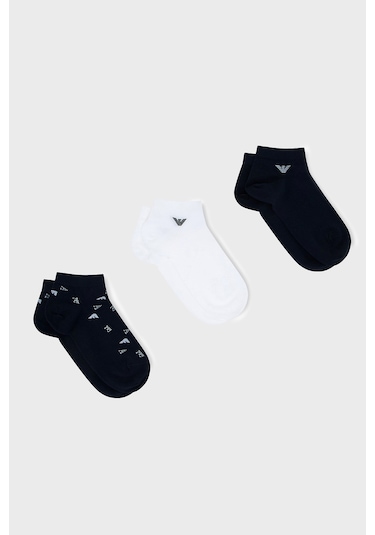 Emporio Armani Erkek Çorap Em000550 Af20653 Mb434 Lacivert-beyaz-lacivert Lacivert-beyaz-lacivert