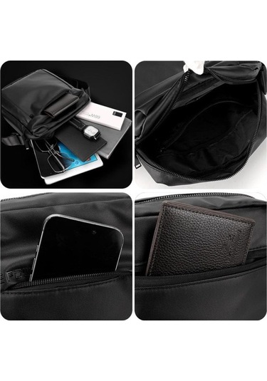 Novahub Wepower Erkekler Messenger Torbası, Büyük Kapasiteli Boş Zaman Omuz Çantası, Seyahat İşe Gidiş Siyah Yeşil Günlük Kullanım Yeşil