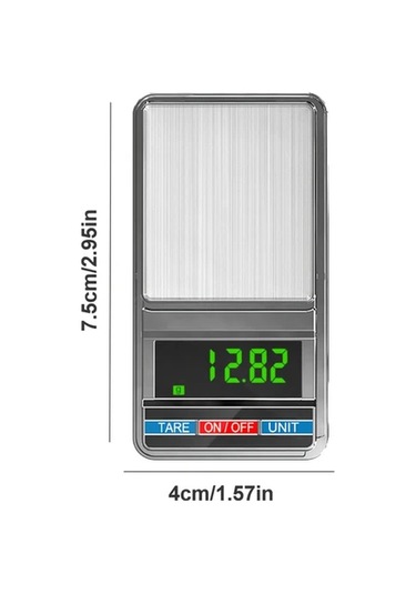 Oldfriend Mini Dijital Cep Terazisi Toz Kılıflı Yeşil Lcd Ekran Gümüş Siyah Mutfak Çay Takı Tartımı Gümüş Ve Siyah Ds-111