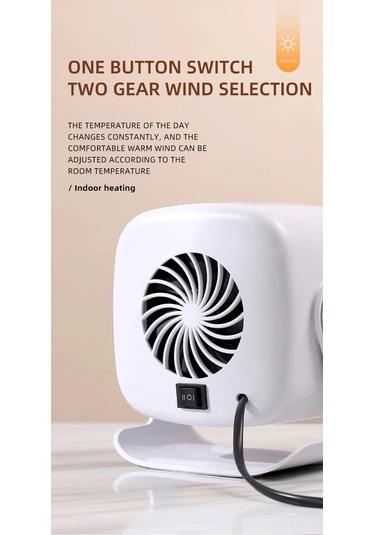 Geeksen Masaüstü Taşınabilir Fanlı Isıtıcı - 800w, 20 Ye Kadar, Ce Sertifikalı, Abs Malzeme