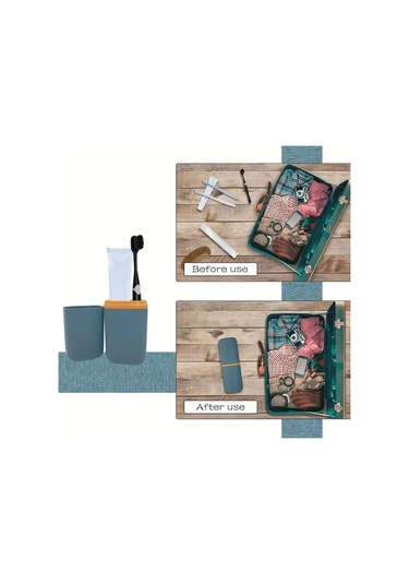 1 Adet Yeşil Renk Seyahat Tipi Diş Macunu Ve Fırçası Saklama Kabı 19.8 X 7,2 Cm Yeşil