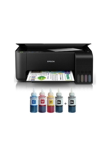 Epson Ecotank L3550 Yazıcı+tarayıcı+fotokopi+wifi + Photoink Mürekkepli