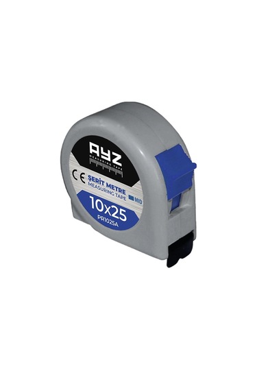 Ayz 10x25 Gri Şerit Metre