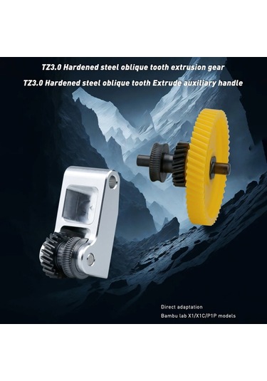 3d Yazıcı Yükseltmesi Dlc Kaplamalı Sertleştirilmiş Çelik Ekstruder Dişli Değişimi Bambu X1c/p1p 3d