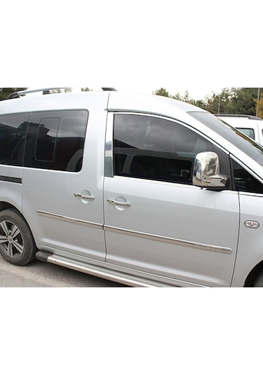 Vw Caddy Uyumlu Yan Kapı Çıtası Yazılı 4 Parça Krom 2003 - 2014
