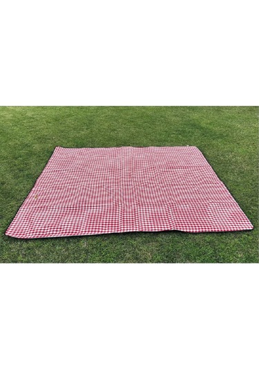 Campout Piknik Örtüsü Ekose Kareli Kırmızı