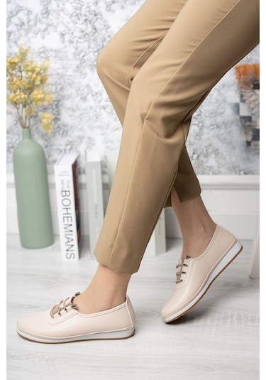 GİMER - Gimer Ortopedik Pedli Krem Ayakkabı - MRC071901G Bej