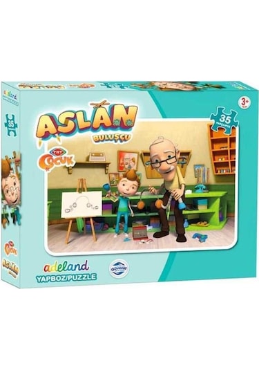 Adeland Trt Çocuk Aslan Kutulu Puzzle/Yapboz 35 Parça