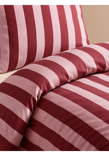 Ranforce Bordo Çift Kişilik Nevresim Seti Renkli