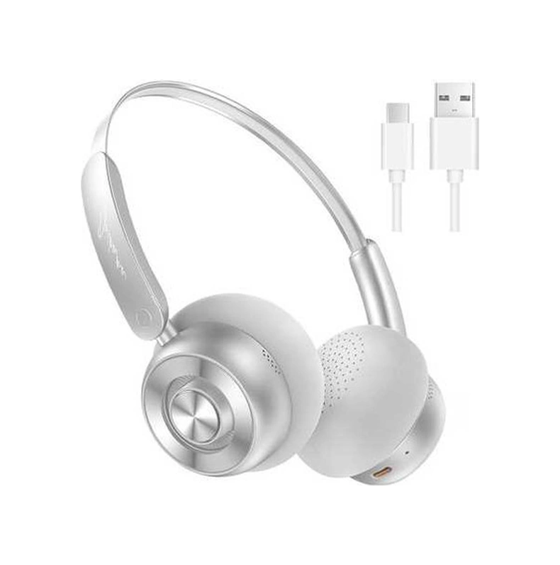 Fortunelane Onıkuma Gt820 Kulaküstü Bluetooth: Hafif, Gürültü Engelleme, 32mm Sürücü, Otomatik Bağcıklı, Gümüş Renkli, Stereo Se