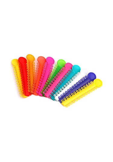 Wezone Diş Ortodonti Malzemesi: Renkli Plastik Ligatür Çemberleri, 1 Paket, Ağız Bakımı İçin