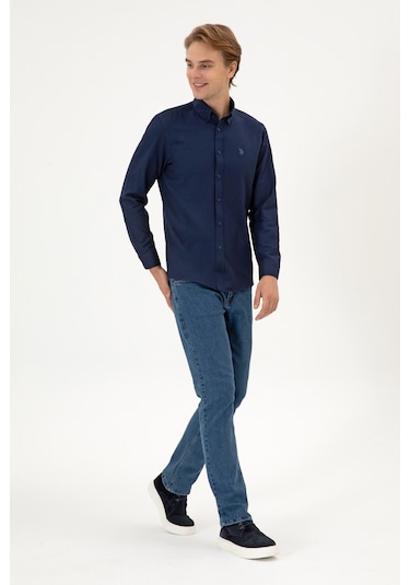 U.s. Polo Assn. Erkek Lacivert Gömlek Basic 50316723-vr033 Lacivert