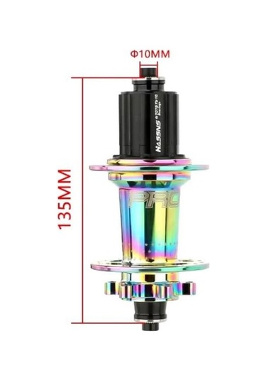Hassns Pro 7 Rainbow 32h Arka Bisiklet Jant Göbeği