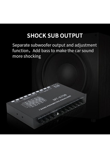 Gajeena 7 Bantlı Araç Ekolayzır - Ön, Arka Ve Subwoofer Çıkışlı - Kolay Montaj İçin Aksesuarlı