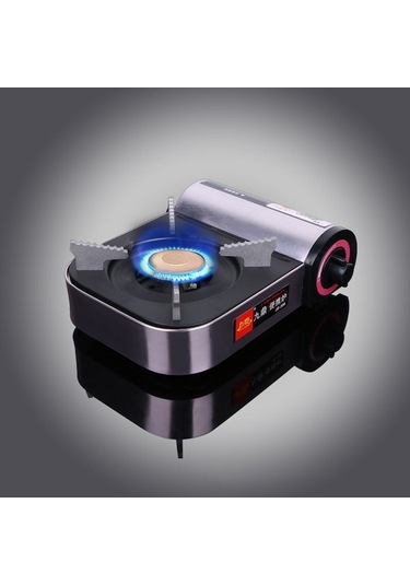 2100w Mini Kaset Izgara Taşınabilir Açık Kamp Piknik Gaz Sobası Fırın Siyah