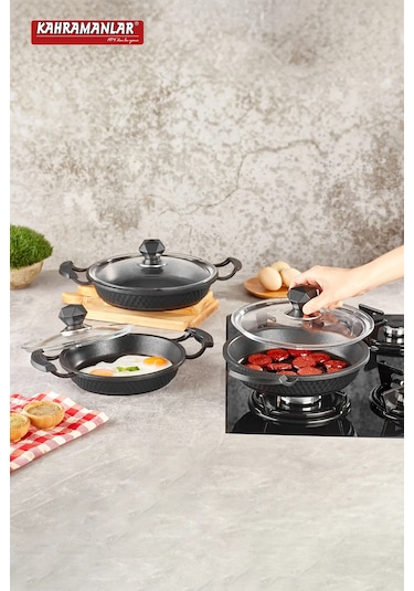 Kahramanlar Motto 3lü Sahan Seti 18-20-22cm