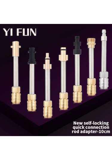 Elitech Yili-araba Yıkama Aks. Kendinden Kilitlemeli 1/4 Hızlı Bağlantı 10 Cm Çub Lance Adaptörü Yüksek Sulama Başlıkları 45147427