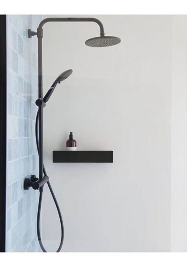 Dione Store Metal Banyo Rafı- Şampuanlık - Şampuan Düzenleyici Siyah