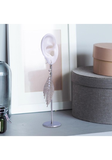 Homyl Küpe Ekran Standları Kulak Şekilli Damızlık Tutucu Beyaz