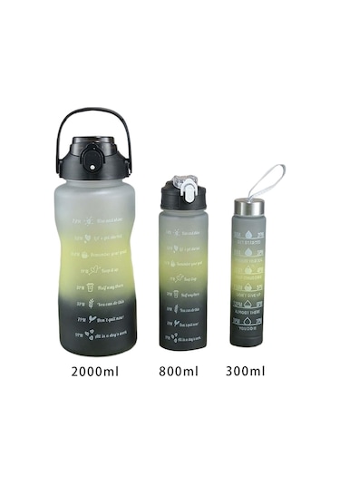Suntek Magideal 3 Adet Spor Su Şişesi Yeniden Kullanılabilir Stil-d
