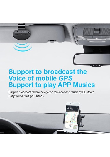 Homyl Bluetooth Araç Hoparlörü Kablosuz Alıcı Ahizesiz Arama