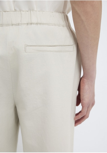 Mavi - Beli Lastikli Bej Pantolon 0010610-70144 Bej
