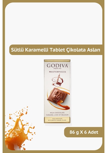 Masterpieces Karamel Dolgulu Sütlü Tablet Çikolata - 86 Gram - 6 Adet