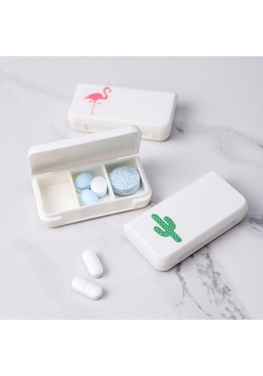 Tongxida Bosphorusboutique Taşınabilir Nem Mühürlü Kutu Küçük İlaç Günlük Geçirmez 3 Ek Flamingo Flamingo