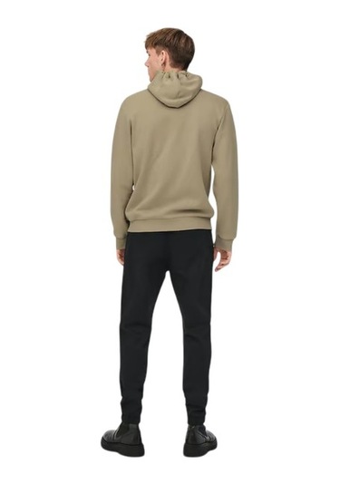 Only Erkek Kapüşonlu Sweatshirt Krem