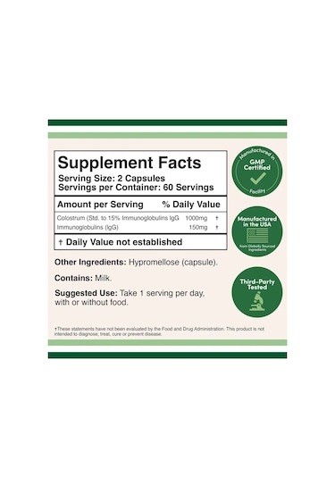 Colostrum 1,000 Mg 120 Kapsül