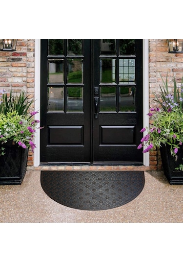 Kırmızı Welcome Yazılı Toz Ve Çamur Sıyırıcı Kauçuk Kapı Önü Pasp