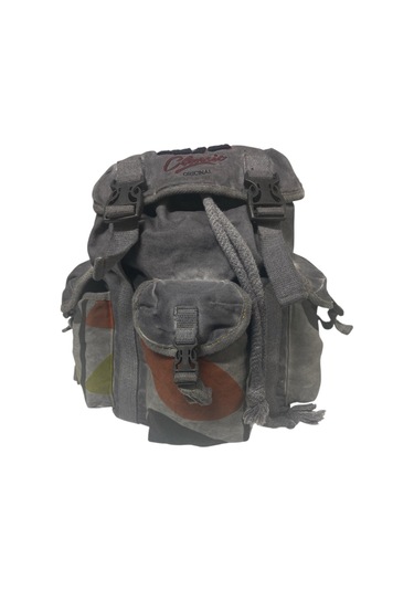 Kaliteli Tek Gözlü Vintage Disayn Unisex Sırt Günlük Okul Gezi Kamp Trekking Çantası Kc Ahtapot Bag Gri - Haki