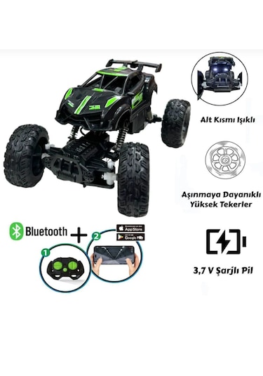 Uzaktan Kumandalı Bluetooth Telefon Kontrollü Jeep Araba Drift Y