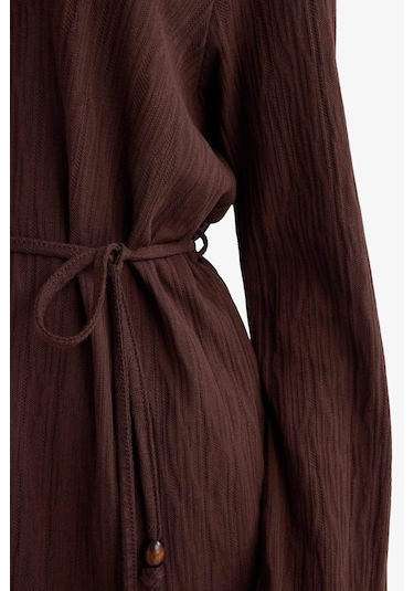 Defacto Regular Fit Bisiklet Yaka Beli Bağlamalı Uzun Kollu Tunik F5369ax25aubn328 Kahve Defacto Regular Fit Bisiklet Yaka Beli Bağlamalı Uzun Kollu Tunik F5369ax25aubn328 Kahve