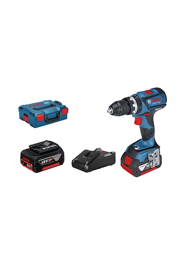Bosch Professional GSB 18V-60 C 2x5.0Ah Darbeli Çift Akülü Matkap + L-Boxx Çanta - 06019G210B