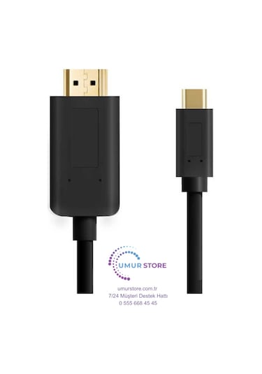Type-c To Hdmı 4k Kablo 120 Cm - Hdcp Özelliği - 10 Gbps Görüntü Aktarım Kablosu