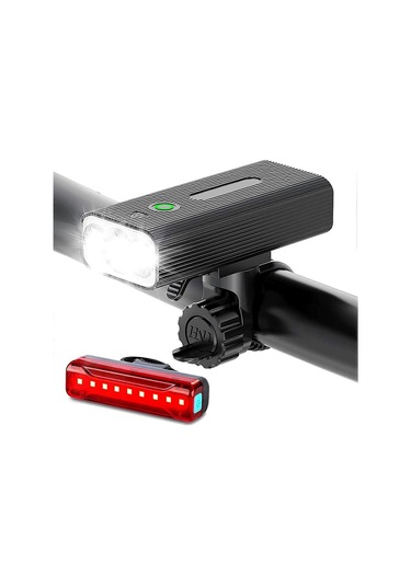 Bisiklet Ön Ve Arka Işık Seti, Gece Sürüşü İçin Usb Şarj Edilebilir Bisiklet Işıkları, Güç Bankası Fonksiyonlu Bisiklet Farı