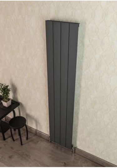 Warma Drama Dikey Alüminyum Radyatör 375x1800 Pütürlü Beyaz Ral 9016