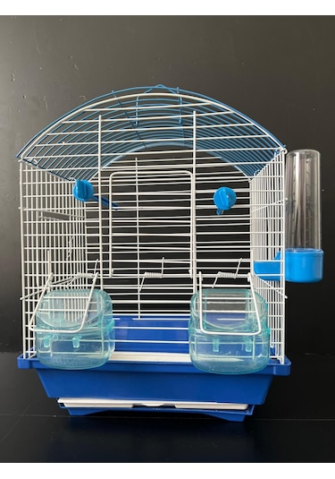 Çotanaklar Kafes Çift Kapılı Orta Boy Kuş Kafesi 38 x 30 x 23 CM