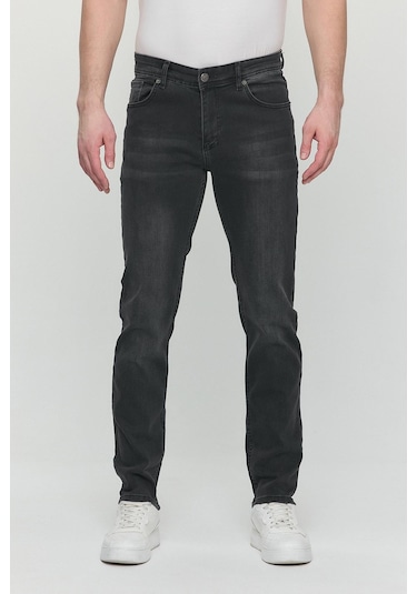 Polo State Regular Fit Likralı Erkek Denim Kot Pantolon Füme Füme