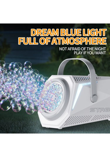 Hfambition Aa Pil İle Çalışan, Işık Özellikli, Taşınabilir Sahne Balon Makinesi - Dış Mekan Ve Düğün Partileri İçin Beyaz 10.1"