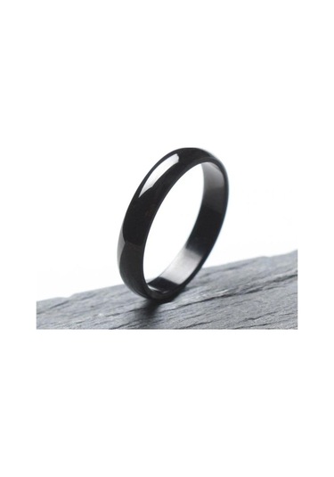 6 Mm Bombeli Çelik Alyans Çifti Söz Yüzükleri Siyah Cl12