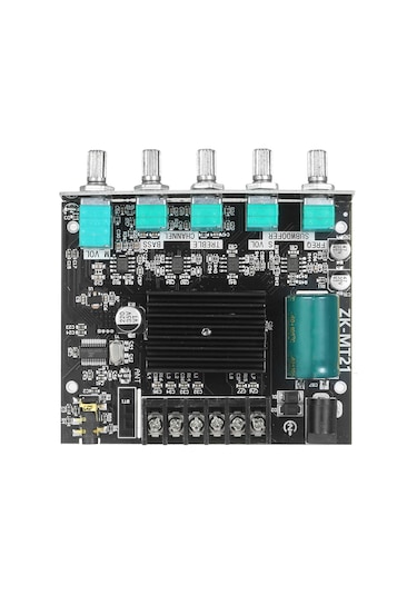 Geekyou 2.1 Kanal Bt 5.0 Dijital Güçlendirici Modülü - Yüksek/düşük Ses Ayarı, Kasa İle - Dıy Hoparlör Devre Kartı 50w Sol-sağ, 100w Subwoofer