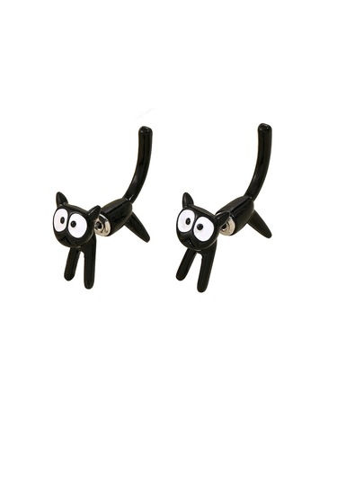 Sevimli Kedi Yavrusu Minimalist Küpe, Yaratıcı Çıkarılabilir Küpe Stili 4